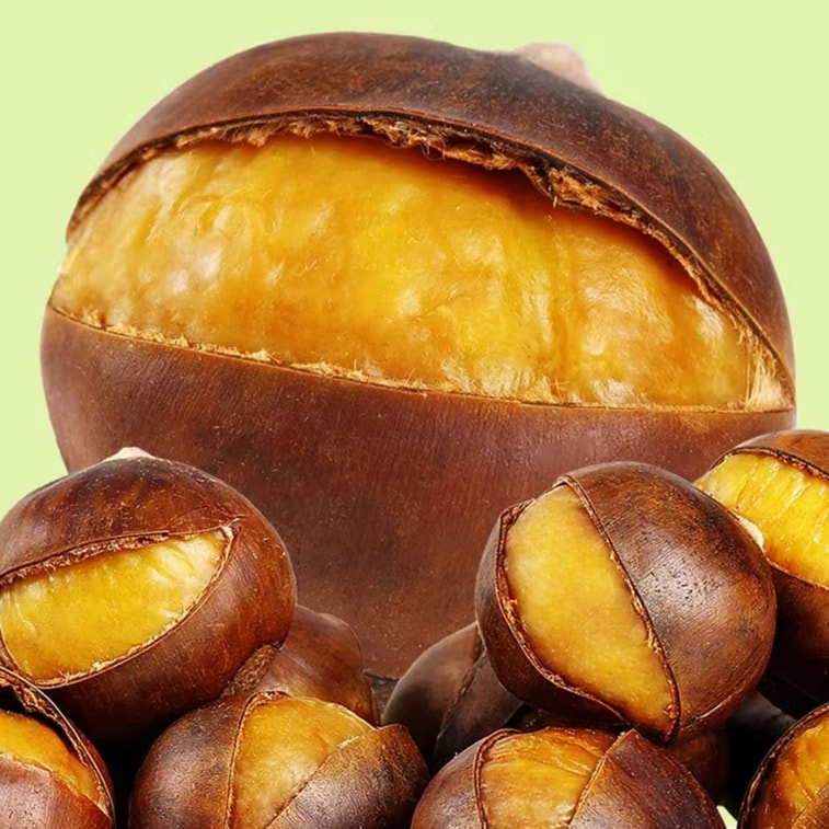 【中国直邮】百草味笑口板栗120g*5袋 甘栗毛栗仁坚果干果网红休闲零食食品 5