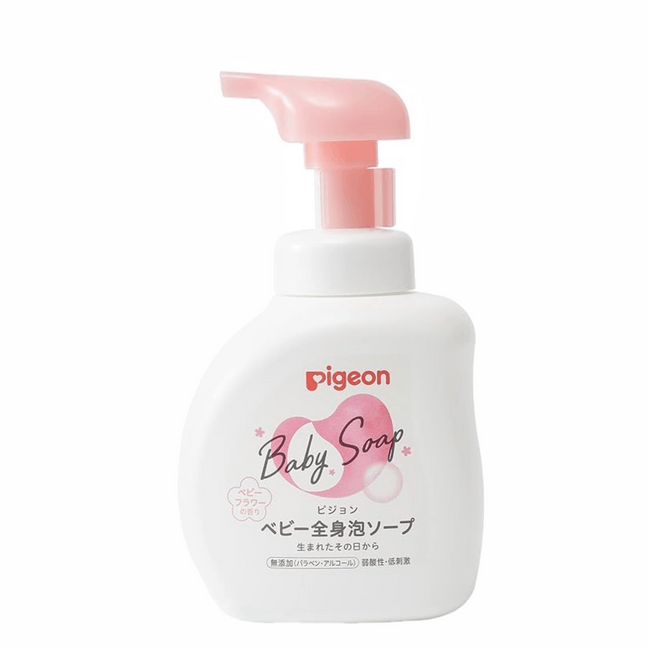 Pigeon Baby Body Wash Shower And Shampoo 2 In 1 Foaming Soap Floral Fragrance 0 Months+ 16.9 Fl. Oz