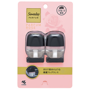 [일본 직배송] 고바야시 제약 차량용 방향제, 장미향, 탈취제, 6ml x 2개