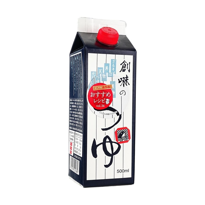 Tsuyu Soup Base, 16.9 fl oz 【For Soba Noodles, Udon, Nabe Hot Pot , Tempura, Hiyayakko】
