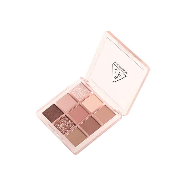 Multi Eyeshadow Palette #Some Def + Powder Blush #ROSE BEIGE【Cool Pure Makeup Look】 10