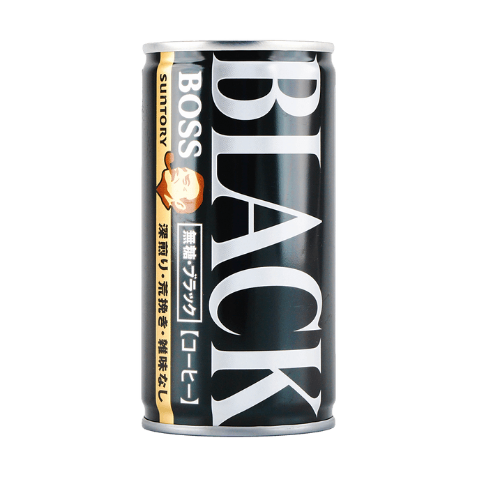 BOSS Unsweetened Black Canned Coffee 185ml