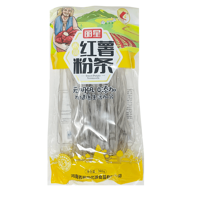中國麗星 地瓜寬粉條 360g 不含明礬 天然美味