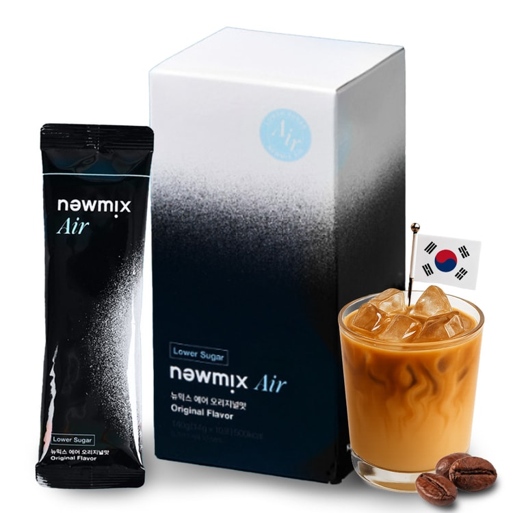 Kim's Table Newmix AIR Instant Coffee Latte Premium 7.05 OZ 10 Sticks Low  Sugar【Korea Trendy Coffee Shop】