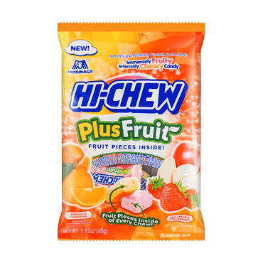 【真实果肉添加】日本MORINAGA森永 HI-CHEW 超浓水果味软糖 2.82oz