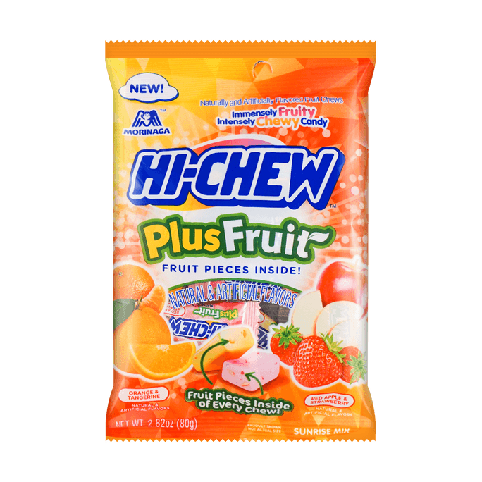 Mixed Fruit Flavor Candy with Real Fruit 2.82oz