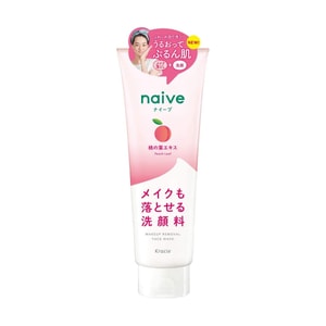 KRACIE Naive Makeup Removing Face Wash Peach Fragrance 200g