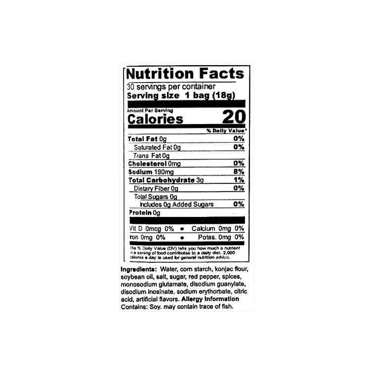 Konjac Snacks(Peppery), 0.63 oz*30bags 8