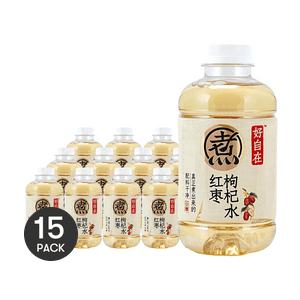 元气森林 自在水 红枣枸杞水 500ml*15【15瓶装】【0脂配料干净】【补血益气 健康养生】
