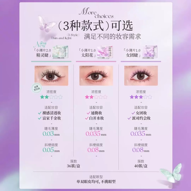 Glue-free False Eyelashes Small sheet Series- Sunflower 4