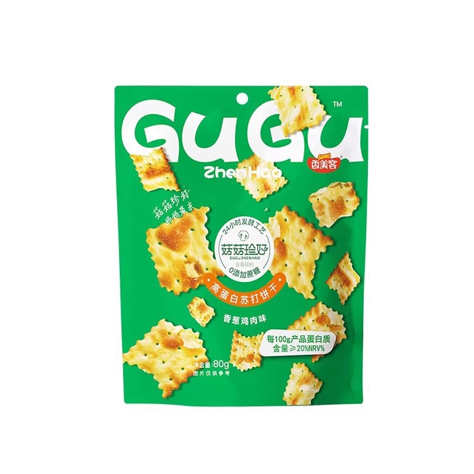 [중국 직배송] 샹메이커 소다 크래커, 파닭맛, 80g*2봉지, 고소하고 무설탕, 사무실, 여가 시간, 간식으로 제격