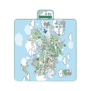 Cartoon Portable Picnic Mat Camping Mat Outdoor Portable - Interesting Mountains and Rivers L (200*200CM) 1 Pc