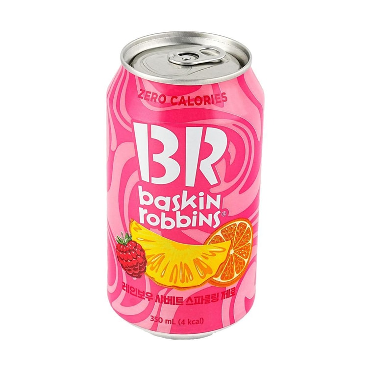 韩国BASKIN ROBBINS 彩虹雪葩气泡水 水果味 350ml【0糖0卡0脂】【韩国CU便利店爆火】 3