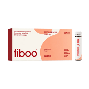 FIBOO 元气饮 血蛋白多肽复合饮品 玫瑰荔枝味 30ml*10瓶 提升气色 天天好心情 肌肤弹润
