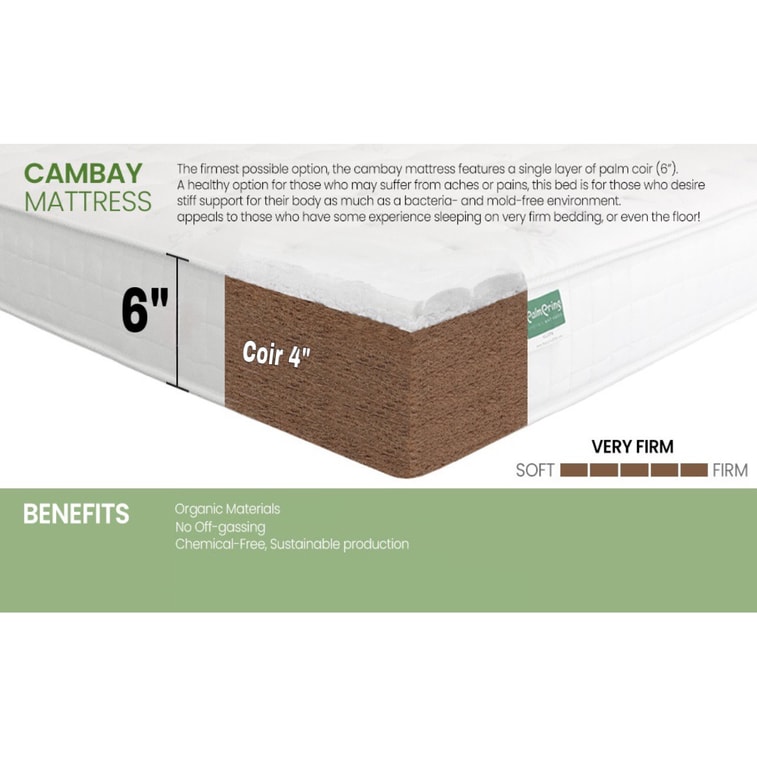 Cambay マットレス - ナチュラル ココナッツ マットレス エクストラハード 厚さ 6 インチ - ダブル 5