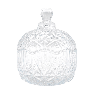 Small Glass Storage Jar Organizer - Atlas Candy Box Shape