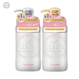 日本CLAYGE D 温冷SPA 营养修复 滋润型 洗发水+护发素 套组(500ml+500ml)