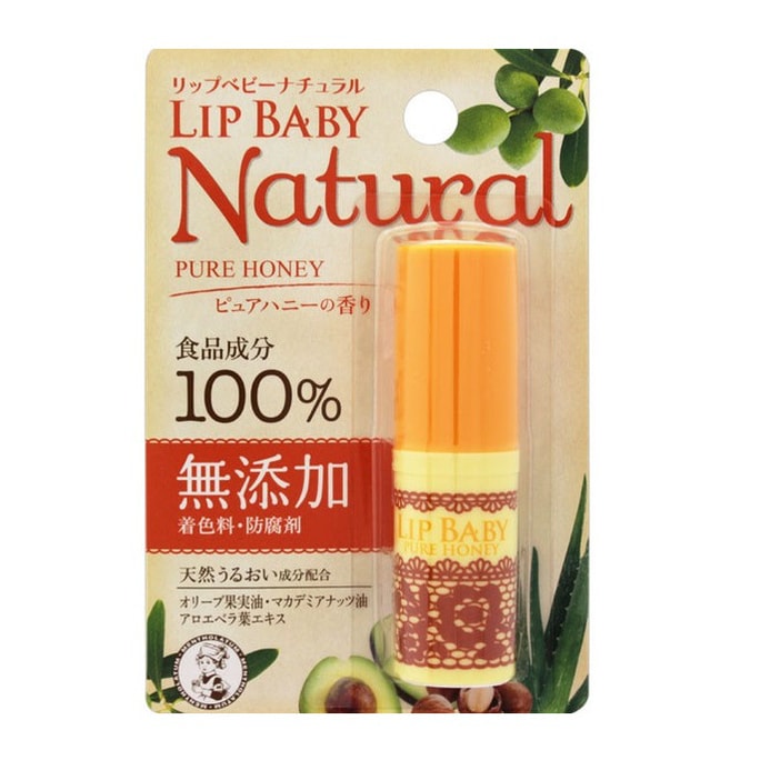 日本MENTHOLATUM曼秀雷敦 LIP BABY 100%食品原料蜜糖润唇膏 4g