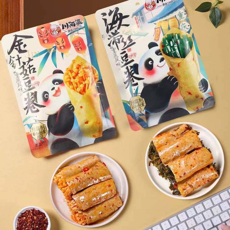  川阿婆 海带丝豆卷118g 1袋装 香辣解馋豆皮卷饱腹宿舍深夜追剧网红休闲零食 小红书推荐 4