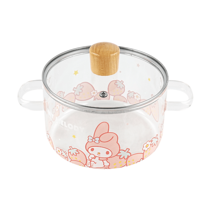 Co-branded with Sanrio, MARSICA Glass Double-handled Soup Bowl, 54.10 fl oz 