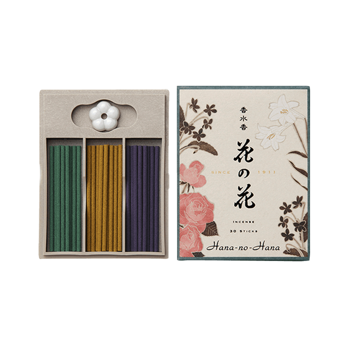NipponKodo Perfume Perfume flower 3 types containing 30 sticks