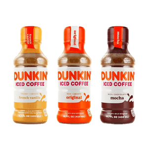 Dunkin' Iced Coffee , 13.7oz*3 【3 Flavors Value Combo】【Original + Vanilla+ Mocha 】