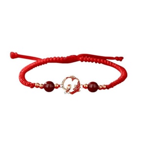 Original Chemical Snake Koi Red Rope Bracelet Bracelet Lunar Year Of The Snake Hand Jewelry Cinnabar Red Rope Bracelet