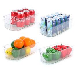 ROSELIFE 飲料、野菜、果物の仕分けキッチン冷蔵庫収納ボックス 11.8インチ x 6.3インチ x 3.5インチ