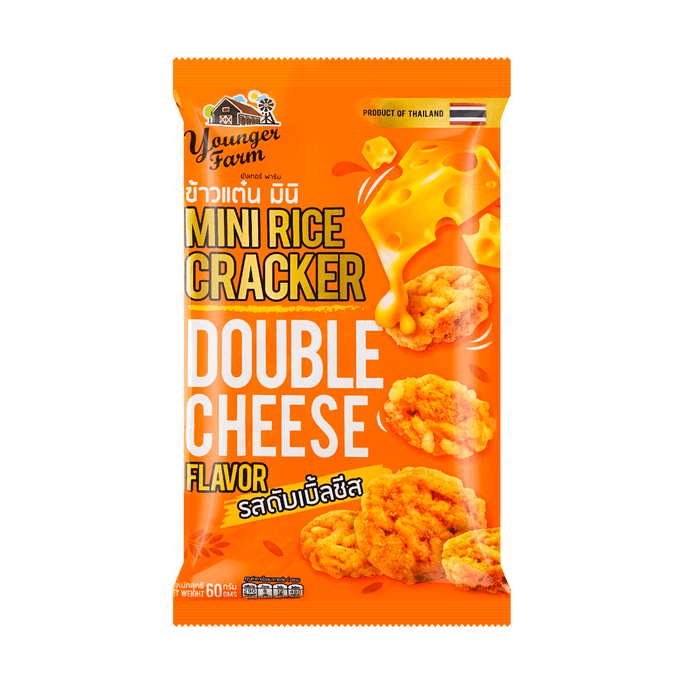Double Cheese Mini Rice Crackers, 2.11oz