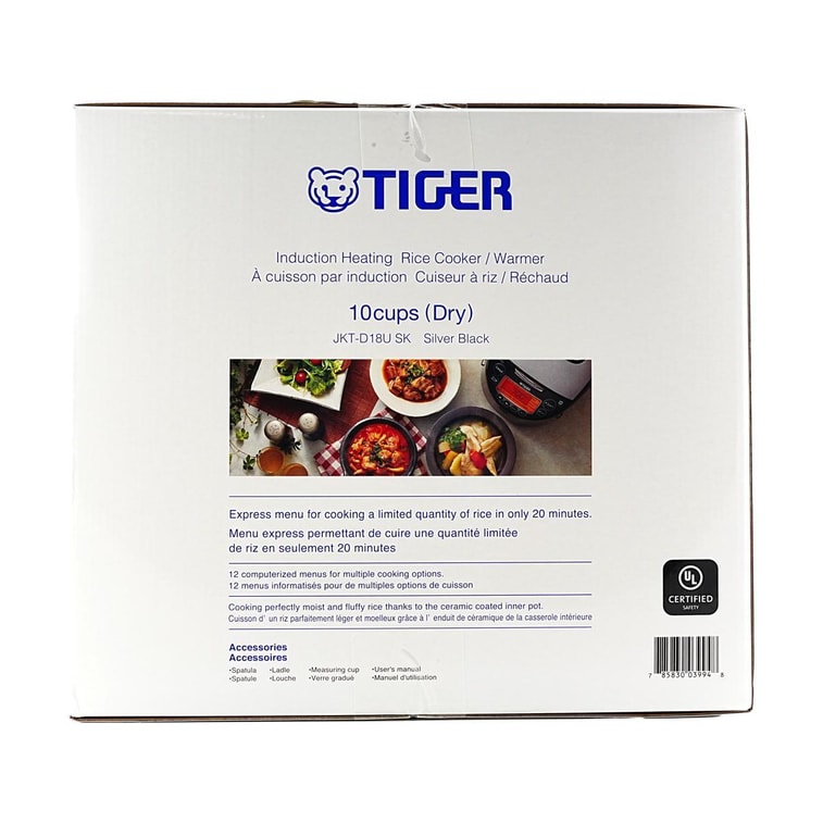 日本TIGER虎牌 电磁加热微电脑电饭煲电饭锅 家用智能煮饭锅 10杯 JKT-D18U 8