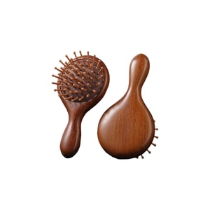  索朗 高品手工无漆工艺小号天然金丝檀气垫按摩梳*1把