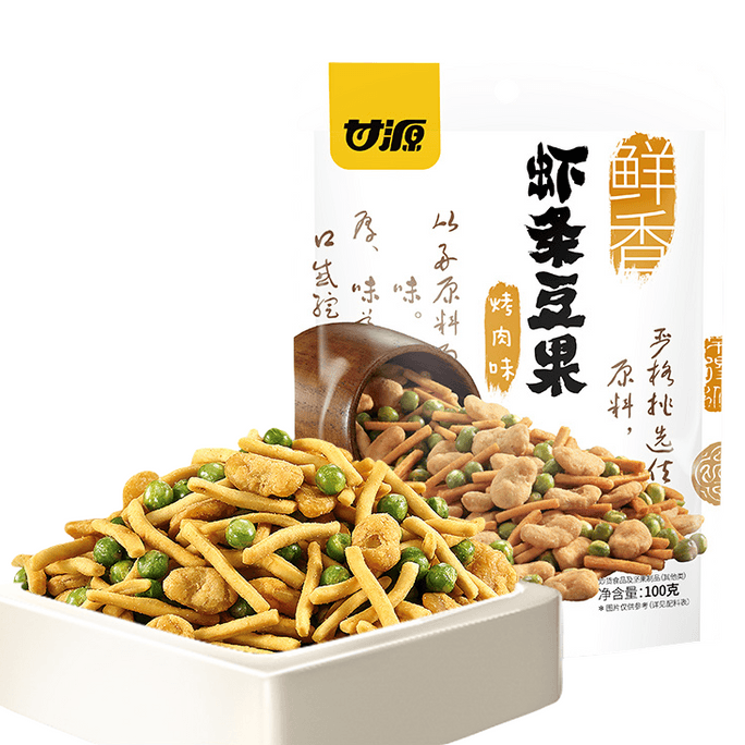 【중국 직송】간위안 새우깡 콩과일 바비큐맛 100g
