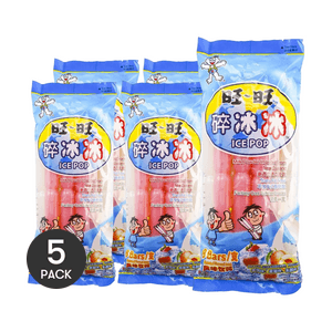 딸기 복숭아 젖산맛 아이스팝, 8개입 (21.1 fl oz) *5【5팩】
