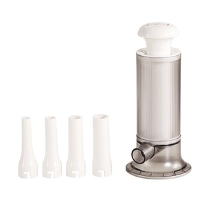 [중국 직송] Qintai Madam 소시지 채우기 기계 식품 등급 가정용 수동 소시지 제조기 캔 소시지 케이싱 채우기 도구(투명 회색)