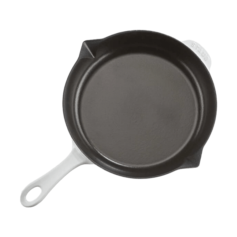 法国STAUB珐宝 铸铁煎锅平底锅 炒菜煎牛排锅 10" 白色 5