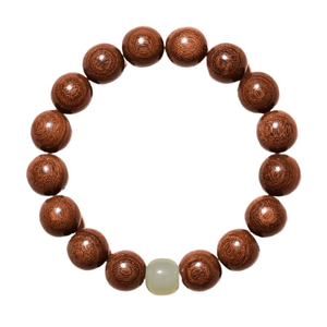 【中国直送】杭州霊隠天然金フィービーブレスレットメンズ和天翡翠白檀仏珠文湾金白檀12mm*1個