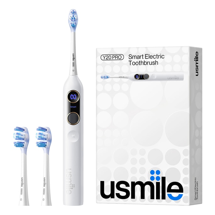 [미국 직배송] USMILE 스마일 플러스 Y20pro 전동칫솔 화이트 1팩