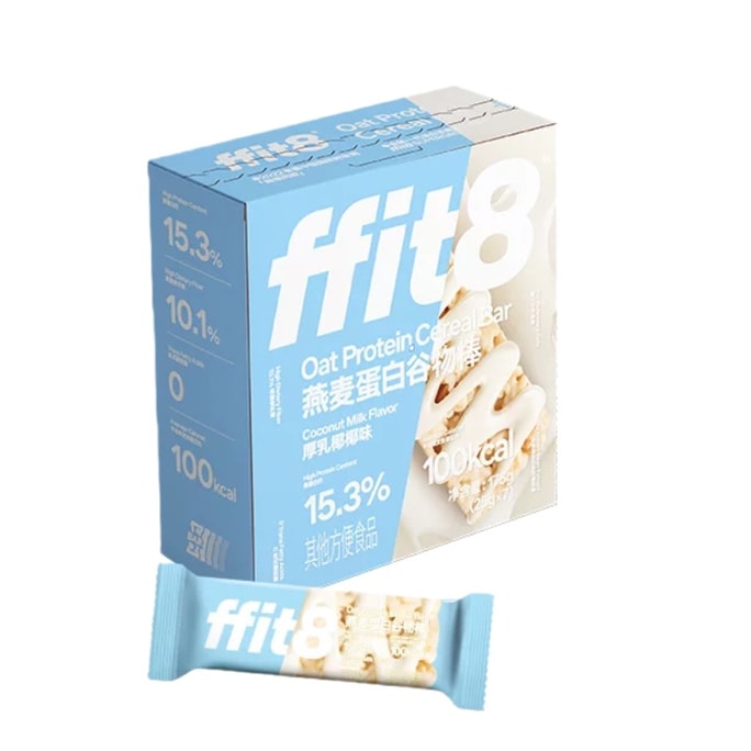 【Livraison directe de Chine】ffit8 Barre de céréales au lait de coco 25g*7 bâtons Lait de coco crémeux Croustillant Faible en calories Portable Repas de substitution Petit-déjeuner collation