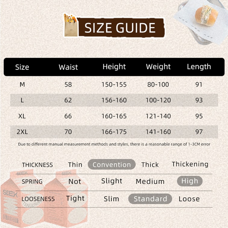 【中國直郵】 HSPM 高腰護膝保暖褲【駝絨貼片】女士加絨加厚緊身褲 暖白 M 1條裝 12