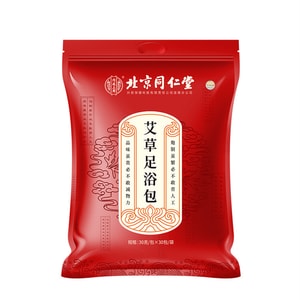 중국 직송: 베이징 통런탕 쑥 족욕백 (내궁용): 혈액순환 촉진, 정체 해소, 수면 도움, 습기 제거에 효과적인 전통 한방 족욕 (30g/백*30개)
