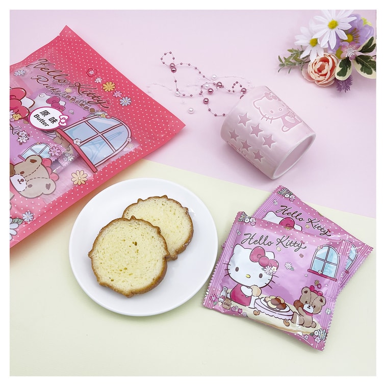 [台湾直邮]红樱花 KT法国面包脆饼(原味) 100g 8入 3