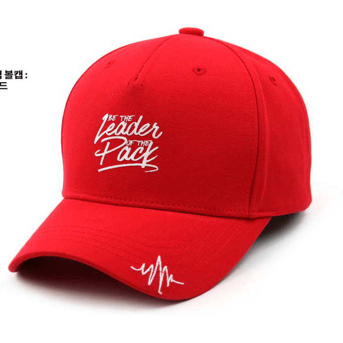 韓国TEAMLIFEリーダーパッケージロゴ帽子レッド