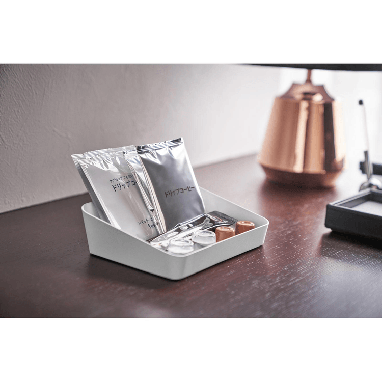 Vanity Tray - Angled - Small - Steel White - Yami.com