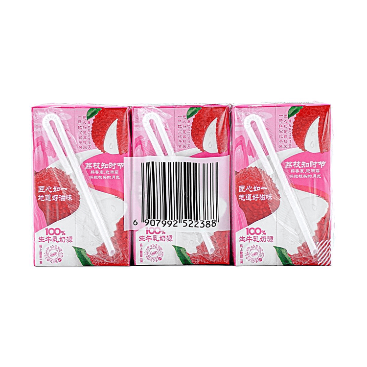 Yili Group Youngfun Dairy Drink,Royal Lychee Flavor,8.45 fl oz*6