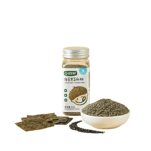 【中国直邮】 宝宝馋了 黑芝麻粉猪肝核桃海苔增香调味粉婴幼儿食用宝宝辅食  海苔黑芝麻粉42g/罐