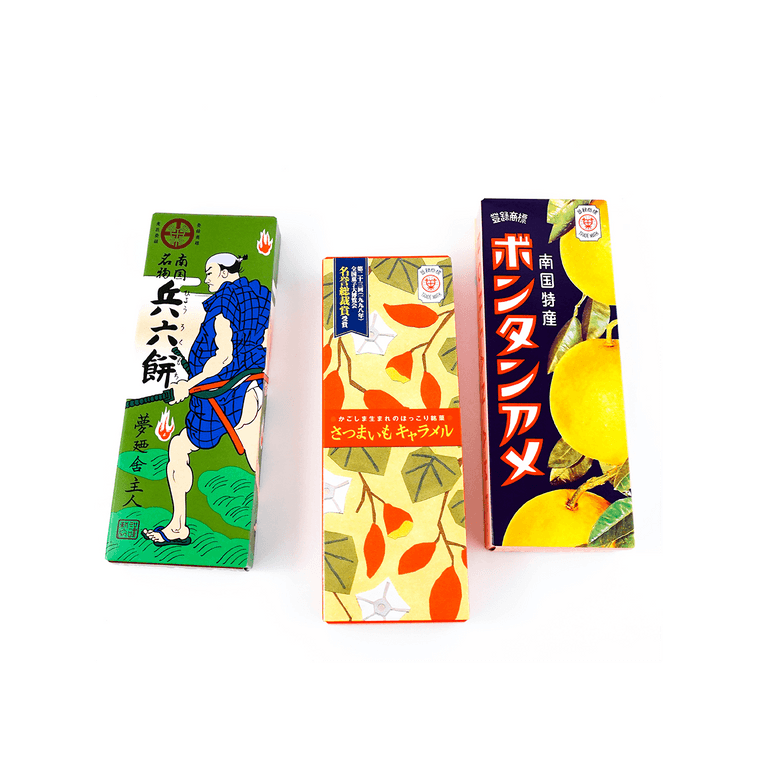 和菓子詰め合わせ - 兵六餅、さつまいもキャラメル＆ボンタンアメ、16.93オンス 16