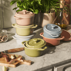 6pc Mini Round Cocotte Set - Macaron Pastel Colors