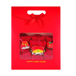 2026 Year of the Horse Red Socks Fashion Personality Festive Lucky Socks 3 Pairs