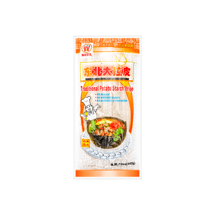五穀豐 東北大拉皮 傳統馬鈴薯寬粉條 340g