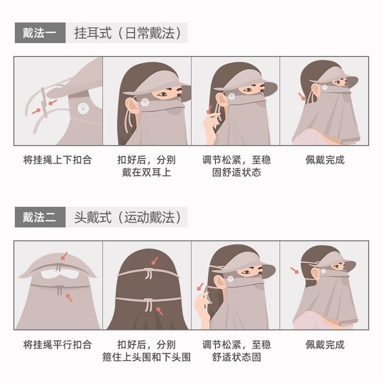 GoloveJoy 【5cm 블랙 비닐 챙, 얼굴과 목 전체 보호 자외선 차단】방풍 마스크, 블랙 비닐 소재, UPF50+ 자외선 차단, 스키 필수품, 야외 작업 방풍, 목 보호 페이스키니, 챙 있는 마스크, 헤어밴드로도 사용 가능, 원 사이즈, 아크틱 그레이, 사이클링, 하이킹, 낚시, 비치햇으로 적합 5